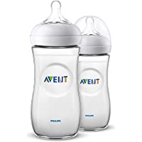Los mejores  - Philips Avent Biberón Natural SCF036-27 - Pack de dos biberones- de 330 ml con tetina con flujo para recién nacidos…